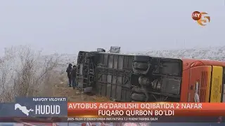 Avtobus agʻdarilishi oqibatida 2 nafar fuqaro halok boʻldi