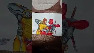 🔥 Deadpool and Wolverine Drawing 😍 🔥 😈 #music #deadpool #drawing #colour #like # subscribe