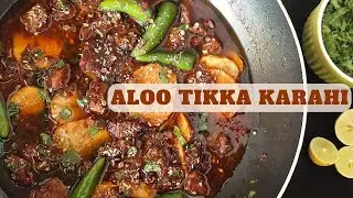 Special Aloo Tikka Karahi  by HomeKitchen_Studio | Eid Special Aloo Beef Gosht Karahi Recipe