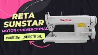 Maquina reta industrial com motor convencional