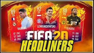 OMG!! INSANE HEADLINERS PREDICTIONS!! ft. 92 Lewandowski, 89 Varane & 88 Adama! #FIFA20 Headliners