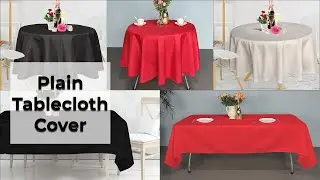 Plain Polyester Tablecloth Cover for Round, Square, and Rectangular Tables in Party & Celebration