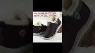 Waterproof Winter Snow Boots with Cozy Fur Lining#snowboots #winterboots #waterproofboots