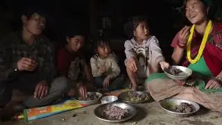 How villagers eat food of organic millet || Millet food recipe