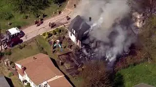 Firefighters encounter flames, heavy smoke from house fire in Lansdowne