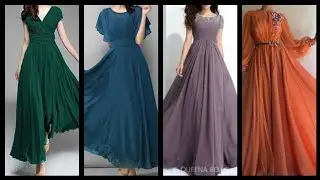Top trendy chiffon plain Maxi dress ideas 2020 { Stylish mid summer plain maxi dresses 2k20