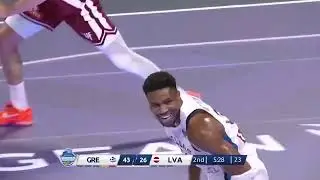 Giannis Antetokounmpo spin move and slam dunk vs Latvia @ EuroBasket 2025
