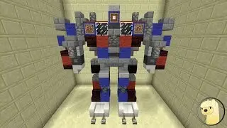 Minecraft - How To Build Transformers 1-3 Optimus Prime Robot Mode!