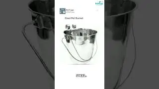 Heavy Duty Stainless Steel Flat Bucket with 2 Hooks - 4 Quart  #petyupp #pets #allnaturaldogchews