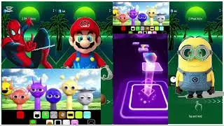 Spiderman 🆚 Mario 🆚 Sprunki 🆚 Minions and tilshop 