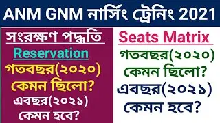 ANM GNM নার্সিং 2021 সংরক্ষণ পদ্ধতি, সিট ম্যাট্রিক্স, ডকুমেন্টস,   কাউন্সেলিং পদ্ধতি।