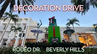 Beverly Hills Rodeo Drive Holiday Decorations | Christmas Lights Drive Through
