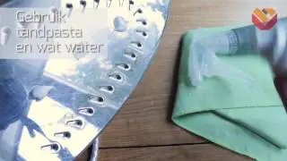 Gebruik tandpasta en water als poetsmiddel