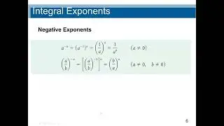 Precalculus: Rules of Exponents, How to Solve an Algebraic expressions with exponents.