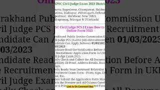 UKPSC Civil Judge PCS #Shorts