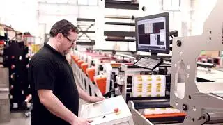 Prensa flexogr&aacute;fica con troqueladora plana en l&iacute;nea para packaging, Edale FL5 + FDC-600