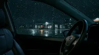 Heavy Rain from a Stationary Car Window - Relaxing Sounds for Insomnia, Studying, Stress Relief