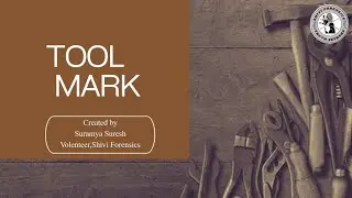Tool Marks | Overview | Its Types | Analysis #tools #crime