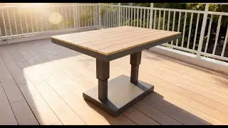 High End Alu Height Adjustable Table Grey #patiofurniture #furniture #gardenfurniture #homedecor