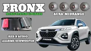 Fronx music system upgrade #redraudio #aura #subwoofer #bassboosted