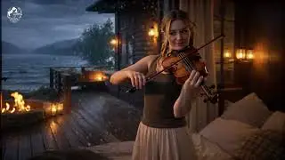 Cozy Fireplace Night | Piano, Guitar & Violin Instrumental | Calm Music for Relax & Sleep