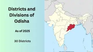 Districts and Divisions of Odisha as of 2025