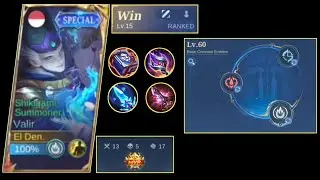 VALIR GAMEPLAY KDA 13-5-17, GAMEPLAY AGRESIF INI BUAT LAWAN AUTO NANGIS CUY