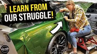 Wrapping our C6 was SO HARD!!