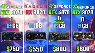 RTX 5070 Ti vs RX 9070 vs RTX 4070 Ti SUPER vs RTX 3070 Ti | Test in 6 Games