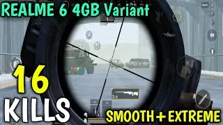Realme 6 Pubg Testing Gameplay Smooth+Extreme 60fps |Solo/Squad 16 KILLS | Realme 6 Pubg Review
