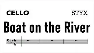 Boat on the River Cello Sheet Music Backing Track Play Along Partitura