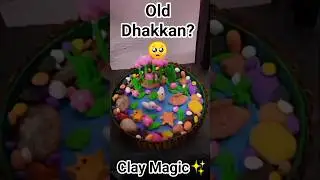 Waste Dhakkan♻️ &rarr; Mini Pond Art😍| Best Out of Waste #shorts #ytshorts #clayart #diycrafts #handmade
