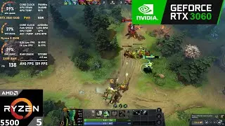 RTX 3060 12 ГБ + Ryzen 5 5500: Dota 2 (протестировано в 2025 году)