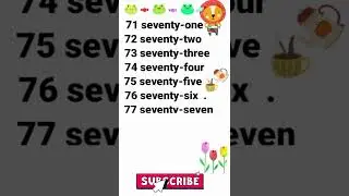 71 to 80 numbers || 71 to 80 spelling || learn kids || learn english || seventy - one to eightty