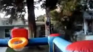 bounce house zip-line