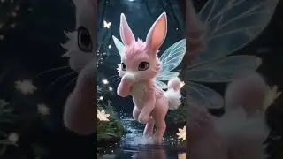 Realistic Clefable in Nature: A Magical Encounter in the Moonlit Forest #pokemon #cute #animals #ai