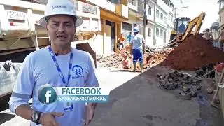 Gaspar: equipes executam reparo emergencial na rede de esgoto