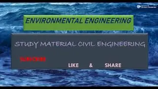 Environmental Engineering/civil Engineering/water supply.