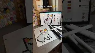 😼Cute Cat Pixel art ideas✨! #pixel #pixelart #pixelartideas #art #drawing #cat #fypツ