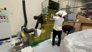GREENMAX PE Foam Densifier M-C200 is Operated to Recycle PE Foam by USA Computer Company