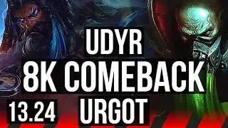 UDYR vs URGOT (TOP) | Comeback, 8/3/14, 400+ games | KR Master | 13.24