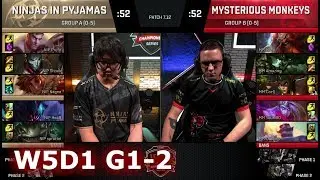 Ниндзя в пижамах против таинственных обезьян | Игра 2, сезон 7, EU LCS, лето 2017, неделя 5, день 1 | NIP против MM G2