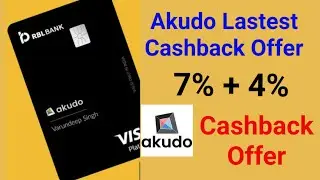 Akudo Card Latest Offer | 7+4% Cashback Offer | Akudo RBL Cashback Offer's | Latest Offers Of Akudo