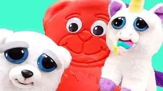 Feisty Pets Polar Bear Karl VS Feisty Pets Unicorn Glenda 👍 Best of Play Doh MashUp Compilation