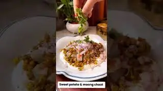 (272) Sweet potato and Moong Sprouts Chaat Dietitian Chandra #chaat