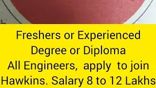 HAWKINS COOKER LTD FRESHER or EXPERIENCED RECRUITMENT FOR ALL ENGINEER 2020