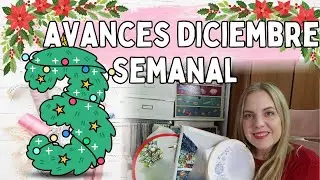 AVANCES semanales Diciembre 3 | Punto de cruz | Un proyecto TERMINADO!  Navidad