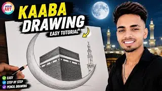 Kaaba Drawing Easy Tutorial For Beginner | Makkah Drawing | Muslim Drawing | How To Draw Kaaba