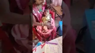 #shortsvideo cute baby funny video Anganwadi me tikakaran 😱😱😱