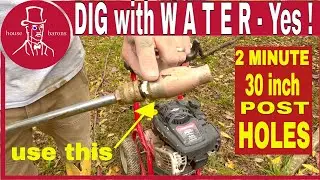 How to Set a Fence Post in Concrete | Dig a Post Hole with Pressure Washer
